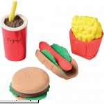 U.S. Toy Dozen Assorted Junk Food Theme Erasers  B00IN5A7PW